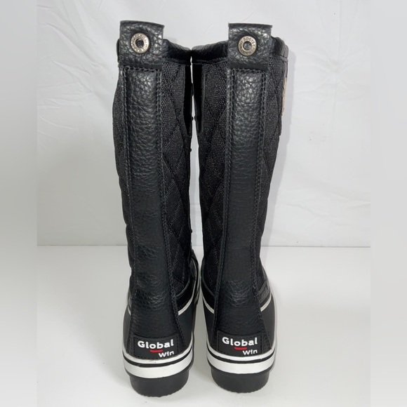 NWOB Women’s Global Win Lace Up Black Winter Snow Boots Size 5.5 - Picture 8 of 10